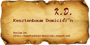 Kesztenbaum Domicián névjegykártya